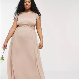 ASOS Bridesmaid ruched bodice maxi dress